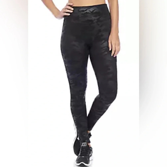 Spanx Faux Leather Camo Leggings Sporty Gorp Rock Streetwear Shaping NWT Small - Picture 3 of 10
